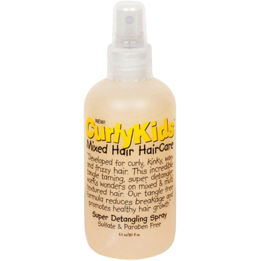CurlyKids Super Hair Detangler Spray for Curly Hair - Effortless Knot Removal, Frizz-Free Curls & Smooth Styling - Haircare for Curly, Kinky, Coily