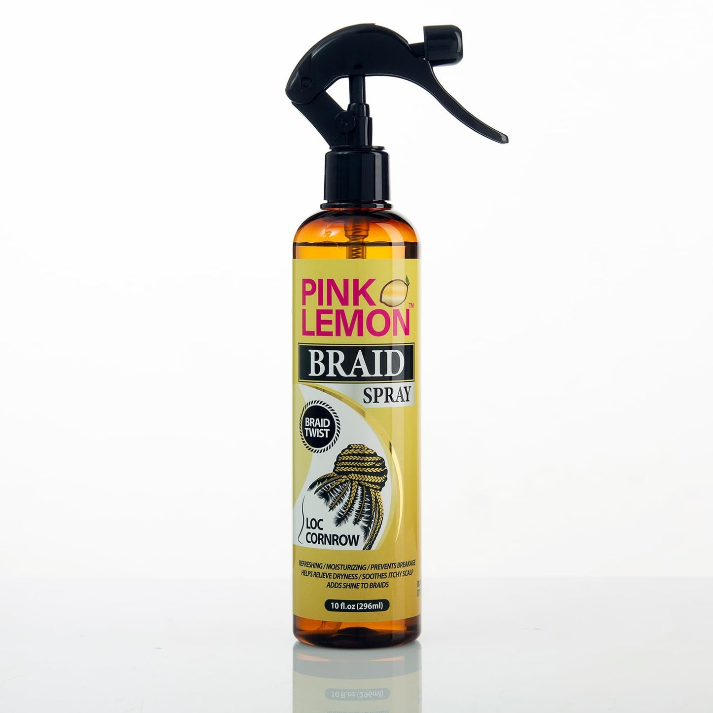 PINK LEMON Braid Spray for Hair, Moisturizing and Refreshing Formula, 10 fl oz