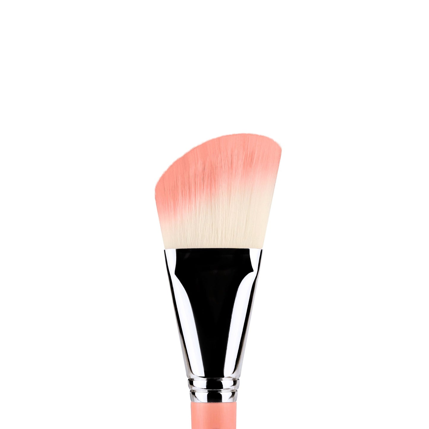 Bdellium Tools Professional Makeup Brush - Pink Bambu Series 990 Angled Face - With Soft Synthetic Fibers, For Whisking Powder and Brushing off Excess