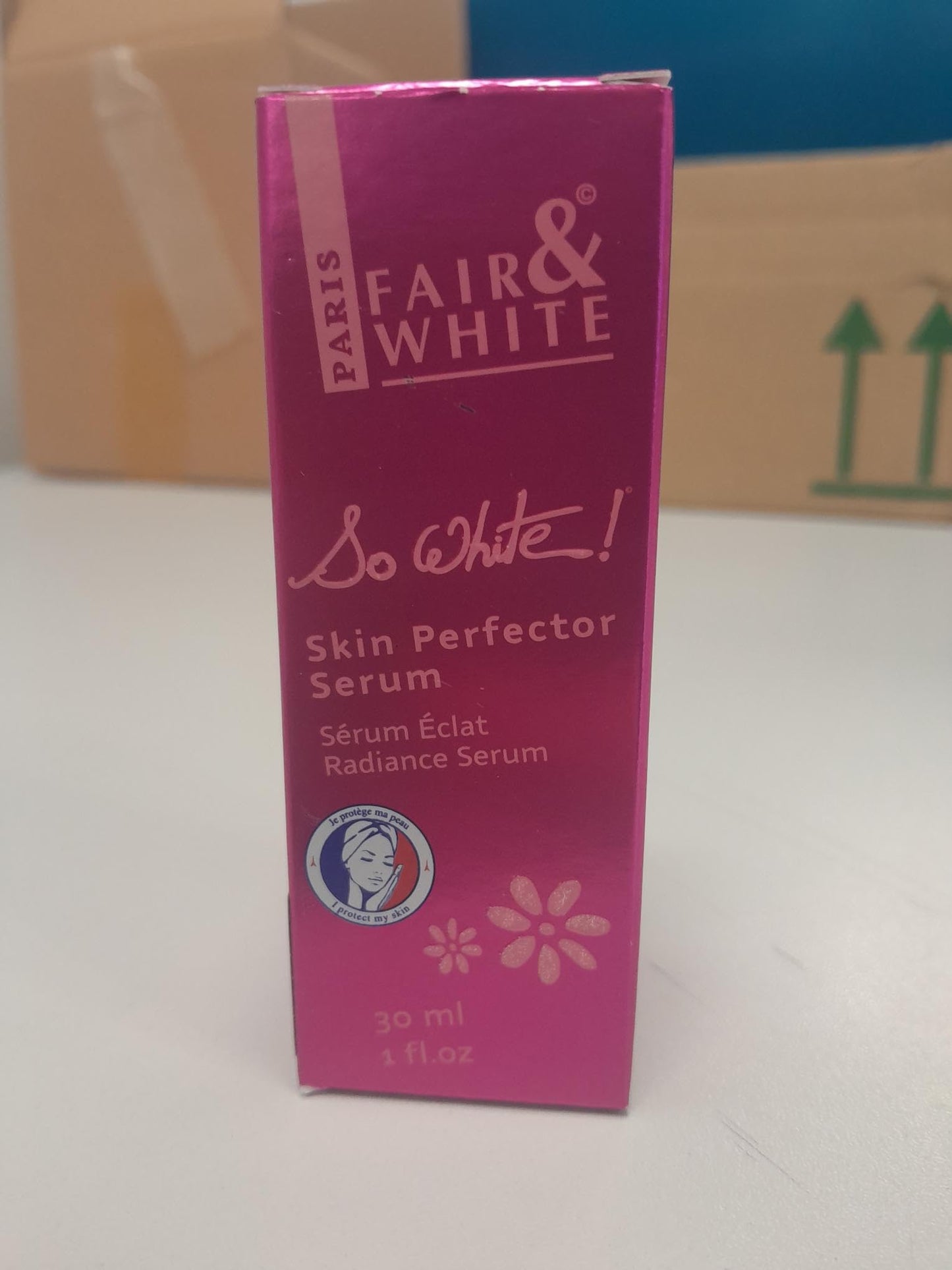 FAIR & WHITE So White Skin Brightening Serum 30ml - For Face, Elbows Knees, Feet - with Kojic Acid and Castor Oil