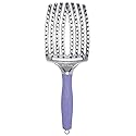 Olivia Garden FingerBrush Scalp-Hugging & Vented Combo Paddle Hair Brush (ionic & 100% boar bristles) FBCO-GD (Grande)