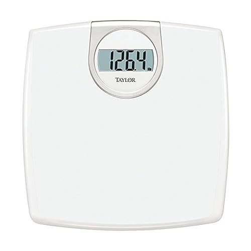 Taylor Digital 1.2-Inch LCD Bathroom Scale, 330 Lb Capacity, White