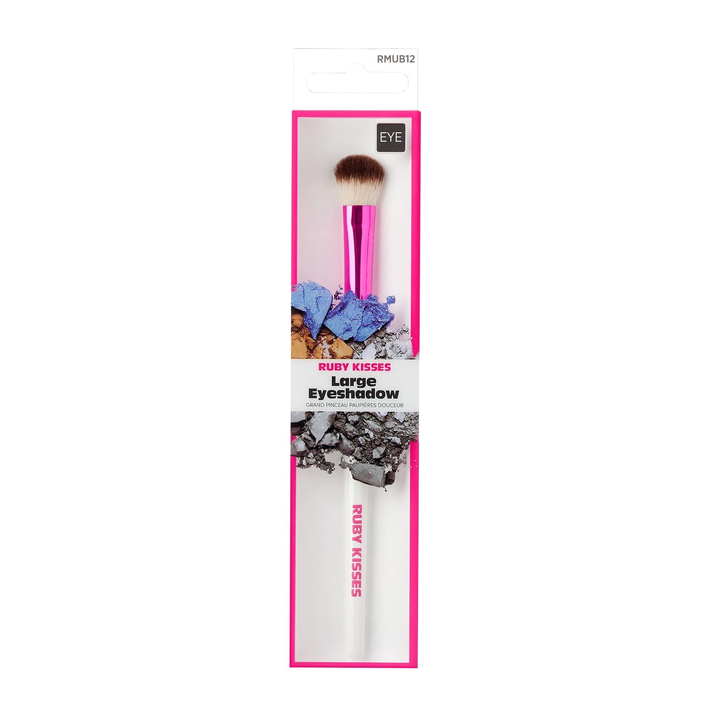 KISS Ruby Kisses Premium Large Eyeshadow Cosmetic Brush, Professional Quality Cruelty Free Make-Up Tool with Soft 100% Synthetic Bristles