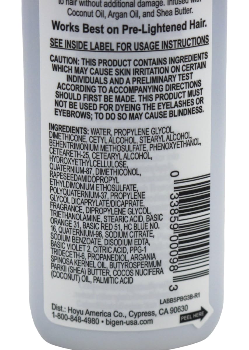 Bigen Semi-Permanent Haircolor #Bg3 Burgundy 3 Ounce (88ml) (6 Pack)