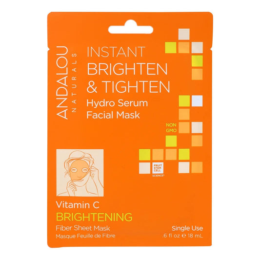 Instant Brighten & Tighten, Hydro Serum Facial Mask - Andalou Naturals (6 PACKS) Beauty & Personal Care Andalou Naturals
