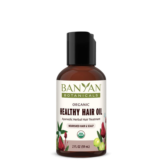 Banyan Botanicals Bhringaraj & Amla Organic Hair Oil - Ayurvedic Scalp & Hair Treatment for Thick, Lustrous Locks - All Hair Types - 2 oz. - Non-GMO