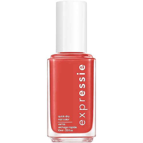 essie Expressie Nail Polish, Quick-Dry Brick Red Nail Polish, Vegan, Hustle N' Bustle, 0.33 fl oz Beauty & Personal Care essie