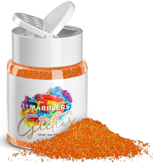 MARBLERS Holographic Glitter [Rainbow Orange] 1.5oz (42g) | Fine | Non-Toxic, Vegan, Cruelty-Free | Face, Body, Eyeshadow, Hair, Festival, Party