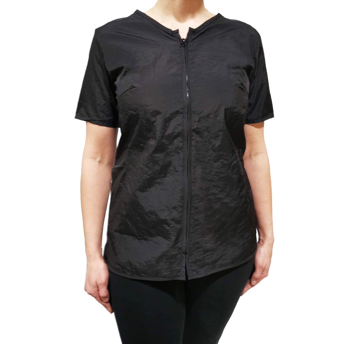 CHARLENE Ivy Short Sleeves Jacket, Mesh Back Hair Water Repellent - Taffeta, Lace, and Mesh Details - Zipper Closure - Machine Washable - Stylish