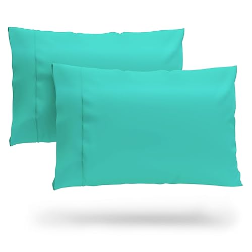 Cosy House Collection 100% Rayon Derived from Bamboo Pillowcase Set - Cooling, Breathable, Silky Soft 2-Piece Envelope Closure Pillow Case Cover Set