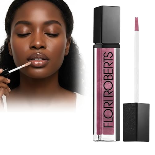 Flori Roberts Mineral Base Lip Shine, Vibrant Lip Gloss Makeup for Women of Color or Deeper Skin Tones, Non-Sticky, Long Wear High Shine Finish