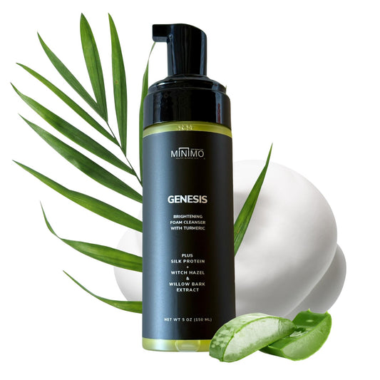 Minimo Bath & Body Genesis Sulfate-Free Turmeric Facial Cleanser | Turmeric Foaming Cleanser For Sensitive Skin | Facial Wash For Women & Men, Oily