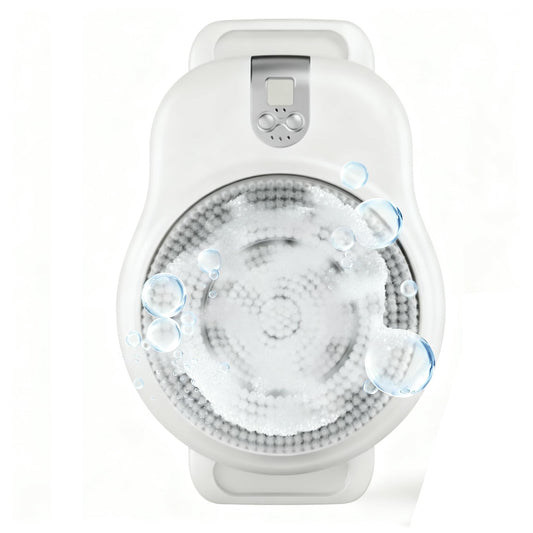 KFJZGZZ Wall-Mounted Back Scrubber, 360° Automatic Rota-Tion, Electric Body Bath Washer Brush, 18CM Large Brush Head, for Exfoliating Deep Cleansing Beauty and Personal Care KFJZGZZ