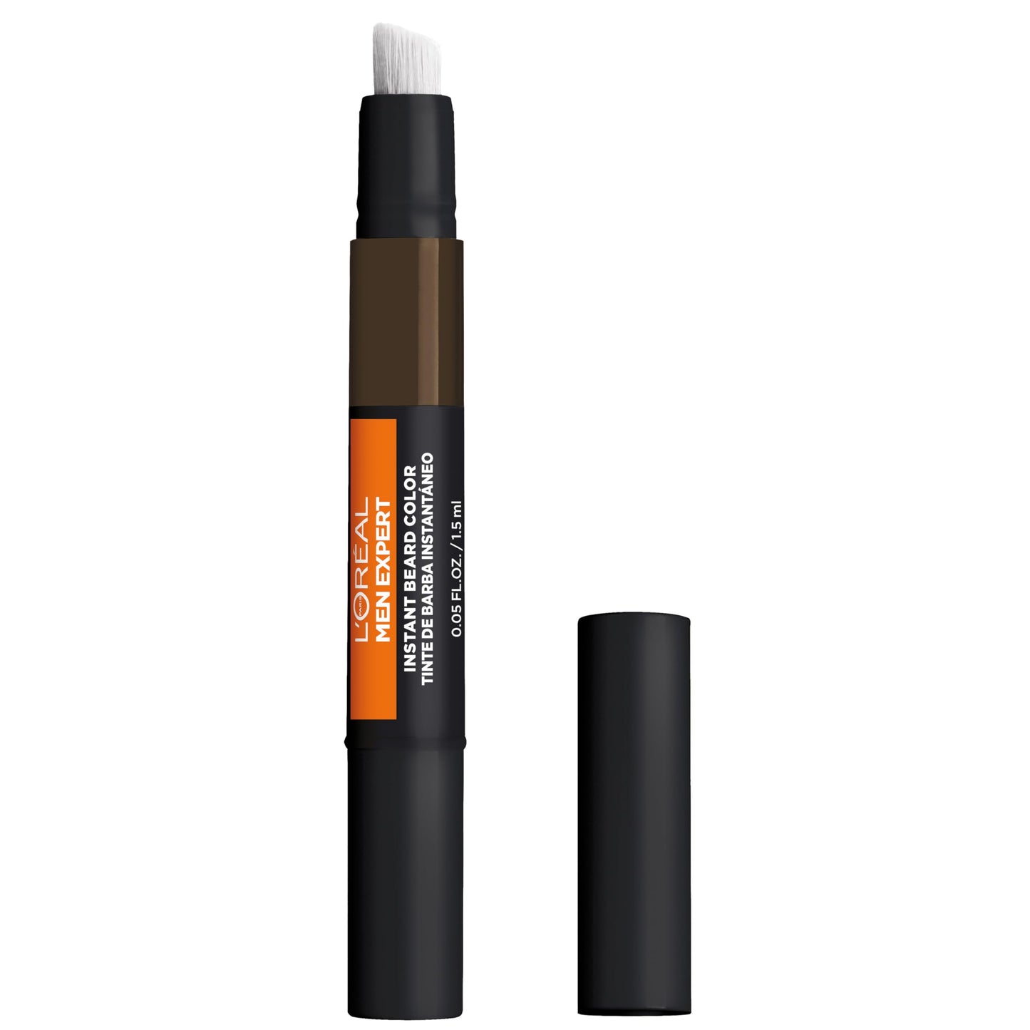 L’Oreal Paris Men Expert Instant Temporary Beard Color, Beard Filler for a Natural and Fuller-Looking Beard, 05 Light Medium Brown, 0.05 Fl Oz