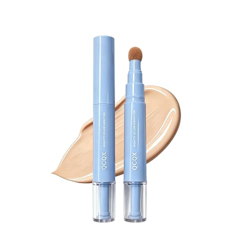 QCQX Dual-effect Concealer Pen & Foundation Eye Concealer - 24-Hour Long-LastingFull Coverage Matte Finish.Healthy Skin Glow Perfector Concealer Pen