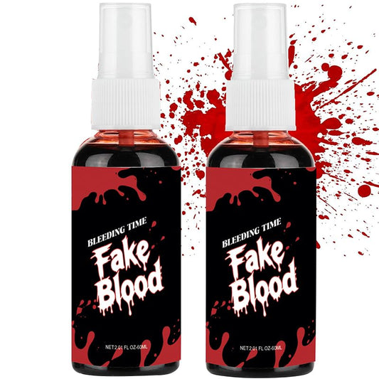 2pack Halloween Fake Blood ,Special Effects SFX Makeup Set for Zombie Vampire Monster Cosplay