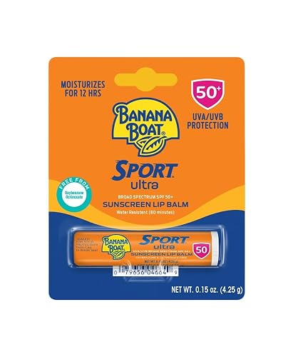 Banana Boat Sport Performance Sunscreen Lip Balm SPF 50 0.15 oz (Pack of 8)