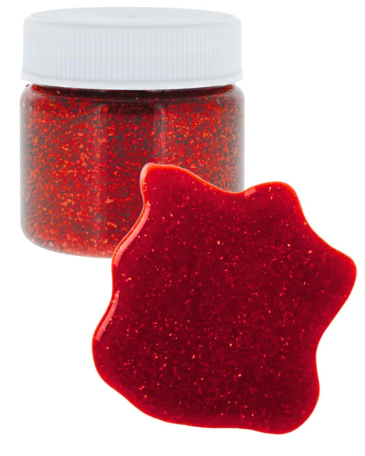 Sparkling Red Glitter Fake Blood - 1 oz | Realistic Halloween Costume Makeup for Gory Effects and Special Effects, Beauty in Glitter Infused Halloween
