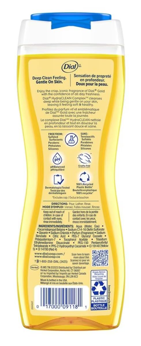 Dial Body Wash, Gold 16 oz (Pack of 2)