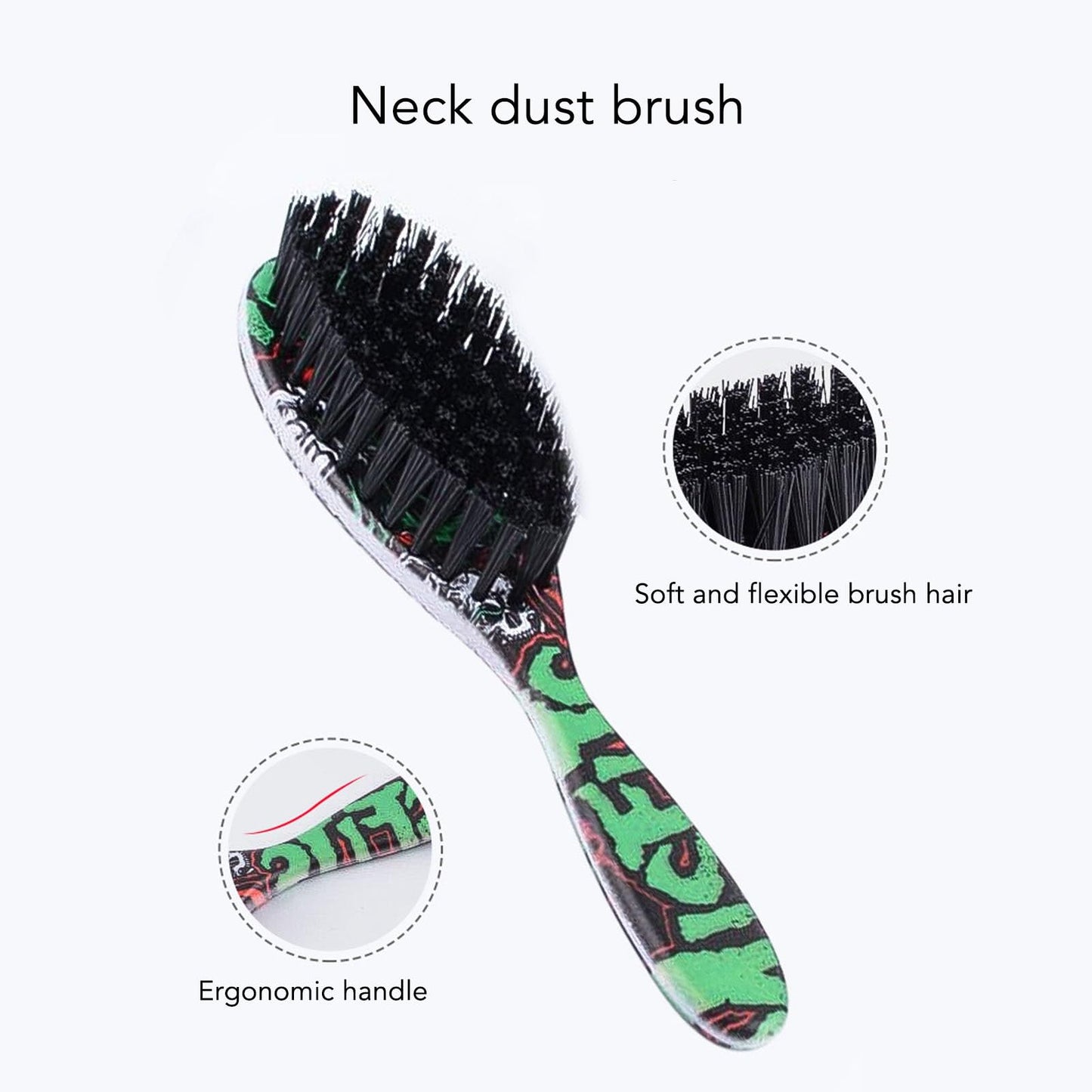 3pcs Men Beard Brush Set Professional Home Nylon Hair Oil Head Styling Brush Neck Dust Brush Comb Beauty and Personal Care Srliya