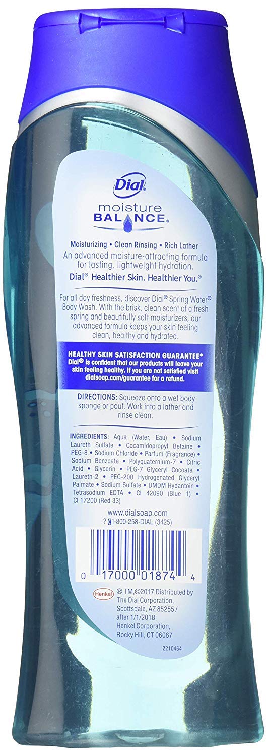 Dial Dial Body Wash, Refresh & Renew Spring Water, 16 fl oz (Pack, 16 OZ