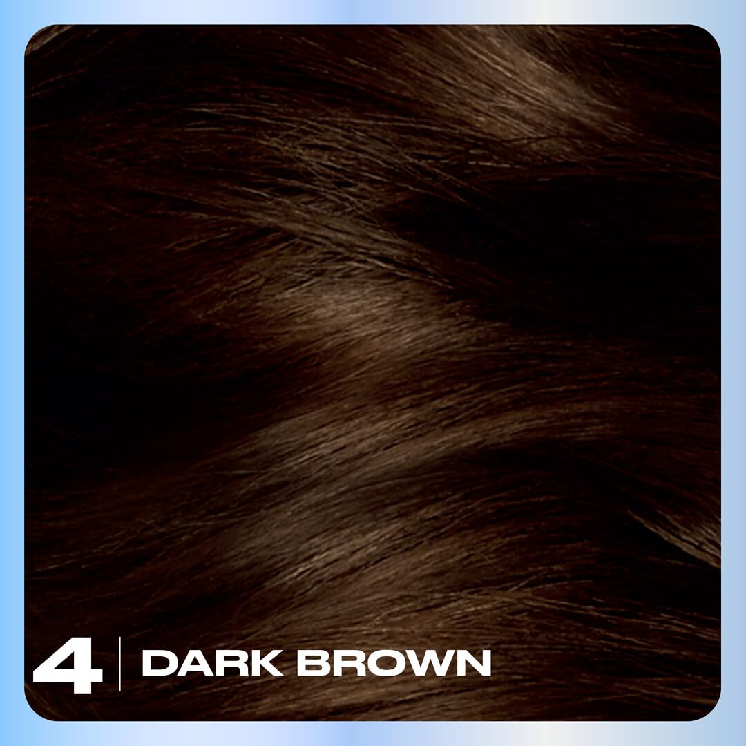 Clairol Nice'n Easy Permanent Hair Dye, 4 Dark Brown Hair Color, 3 Count