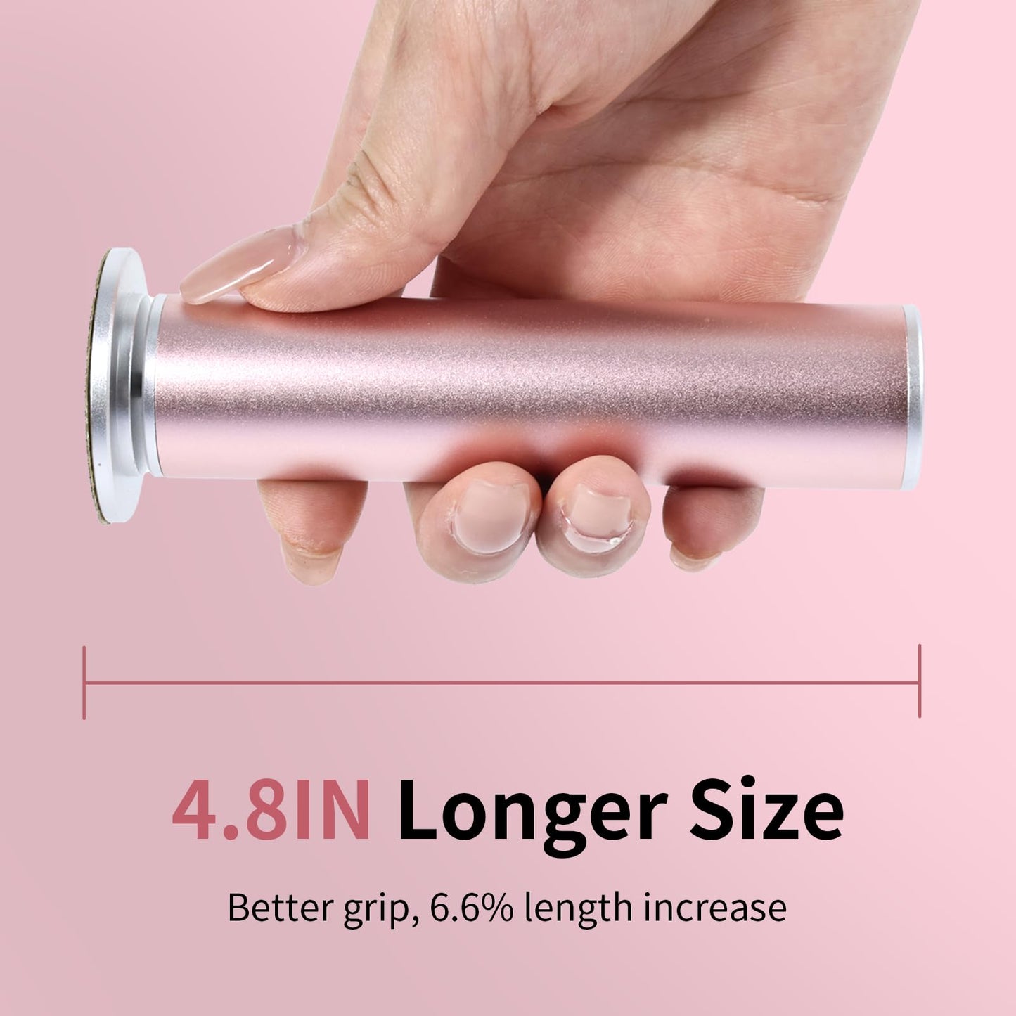 APRELM Electric Foot Callus Remover with 80pcs Sandpaper Discs, 4.8IN Longer Professional Callus Remover for Feet, Pedicure Tools Foot File for Dead Beauty and Personal Care APRELM