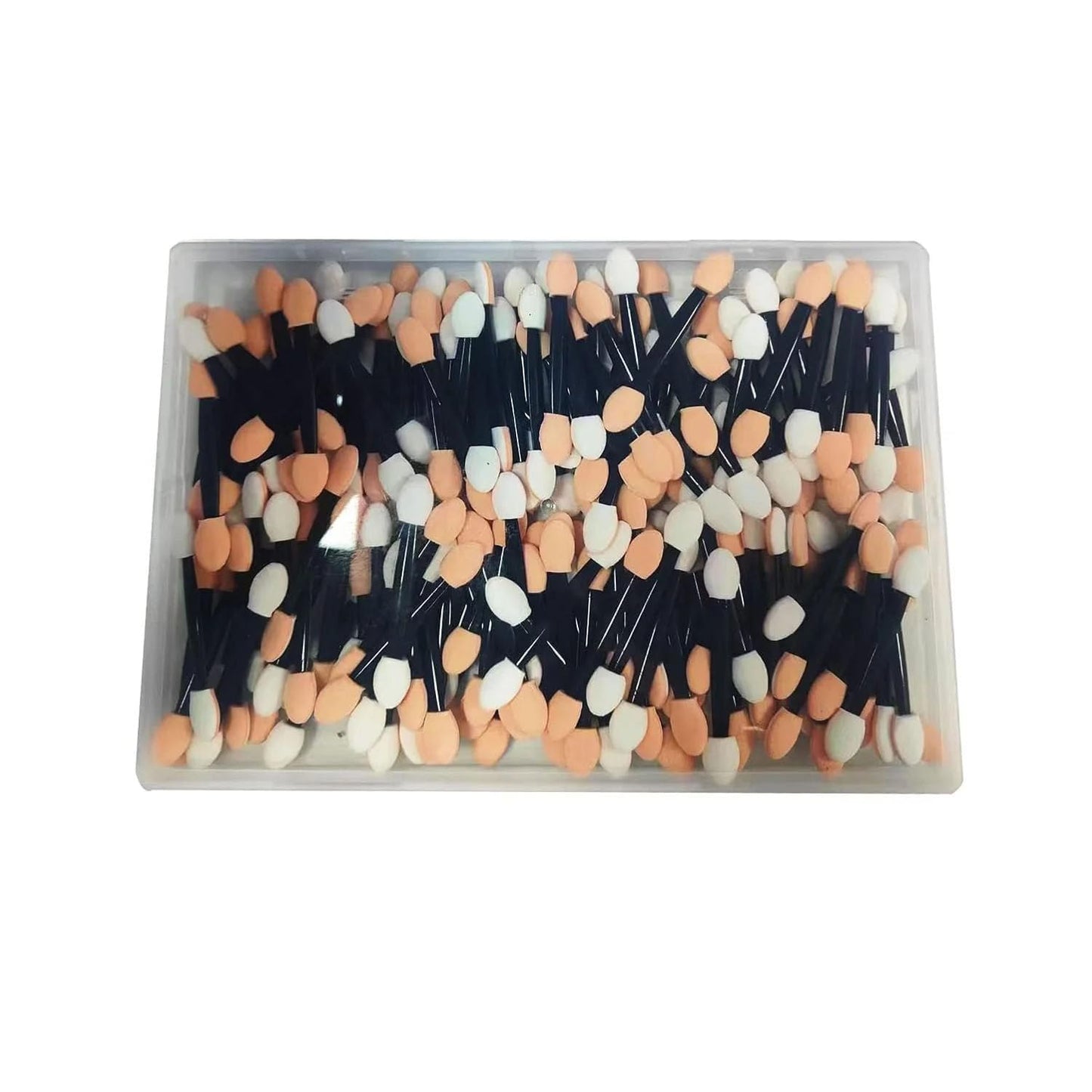 200Pcs Sponge Eyeshadow Applicators,Eyeshadow applicators sponge,Double Sided Eyeshadow Brush with Box, Black Makeup Applicators