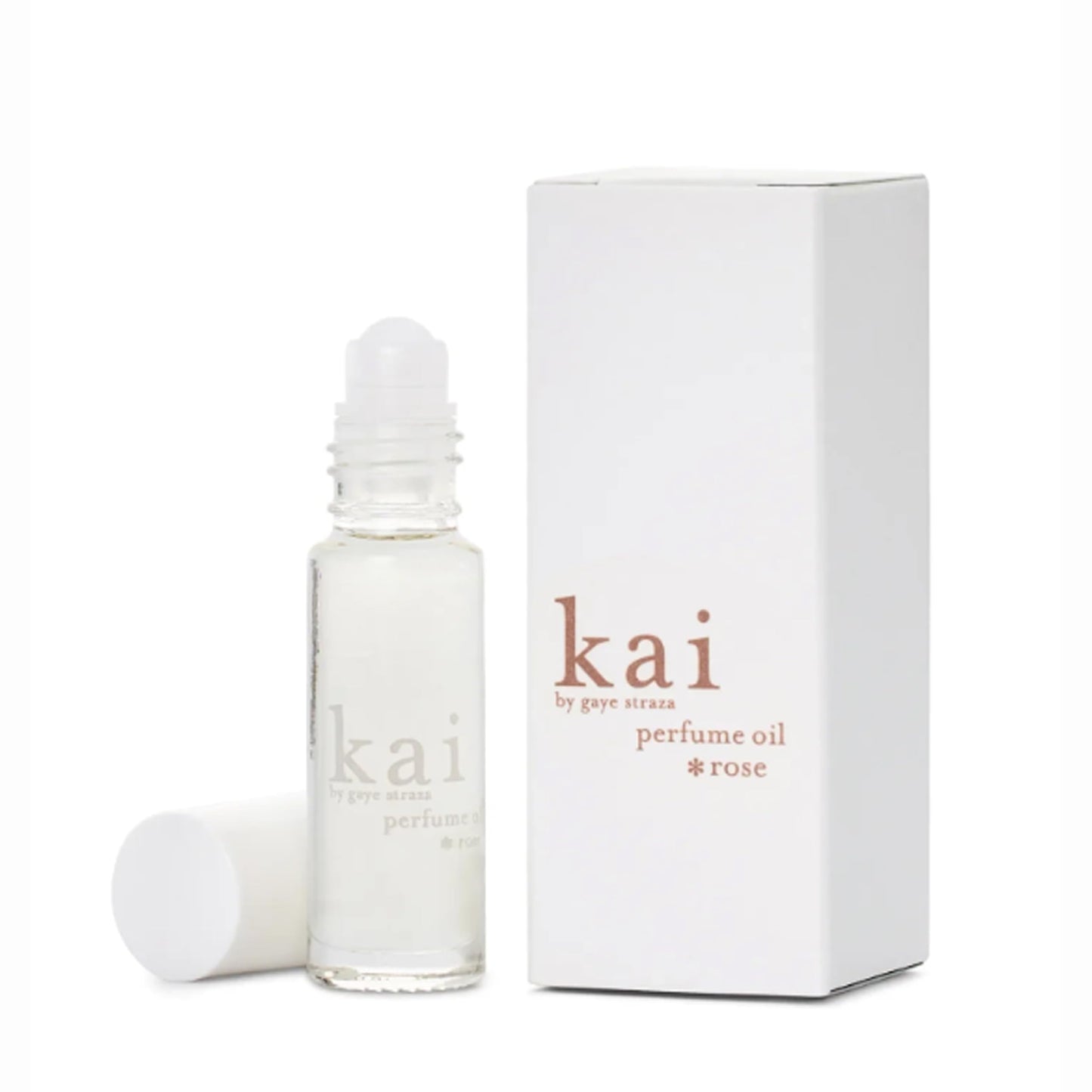 kai perfume oil. rose absolute, gardenia wrapped in white exotic flowers, layered with rose absolute. eau de perfume roll-on oil, 1/8 fl oz., vegan