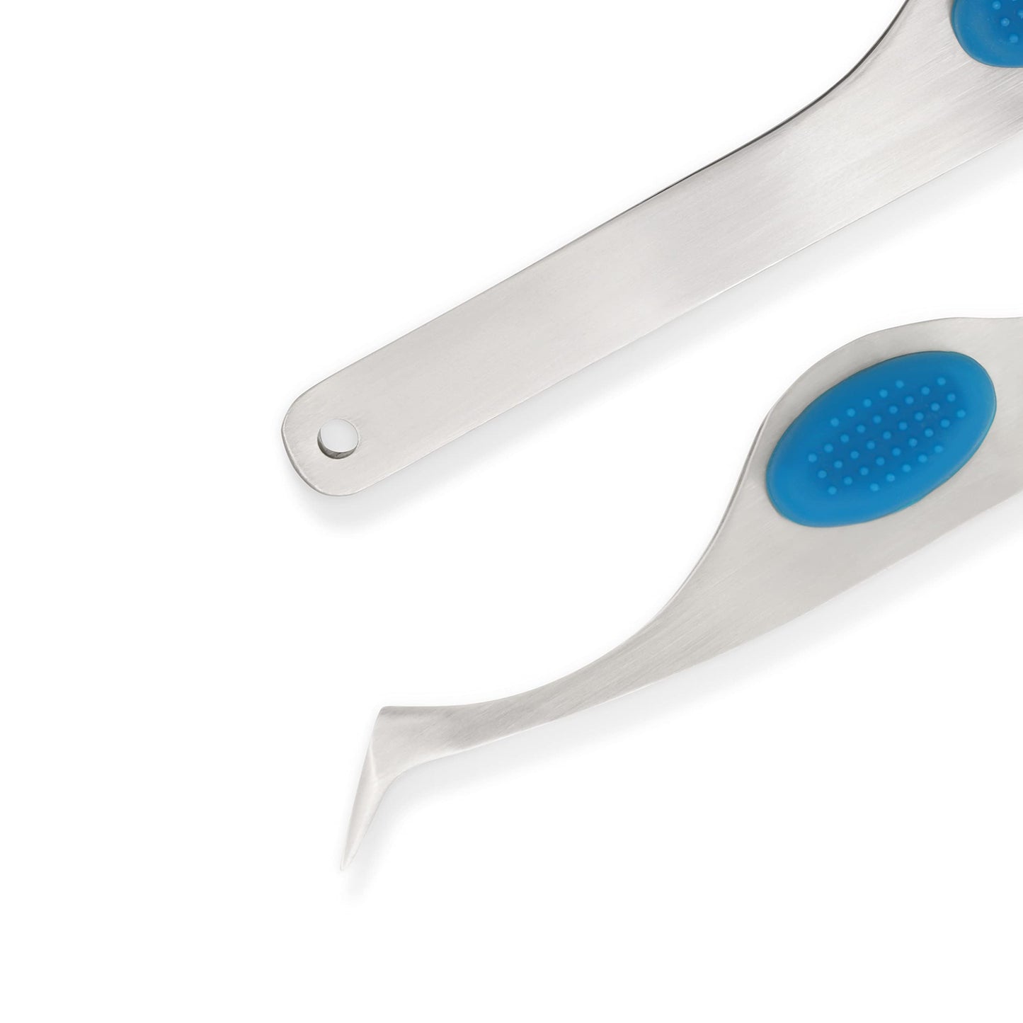 Dritz 4" Soft Grip Tweezers, Sharp Points, Silver