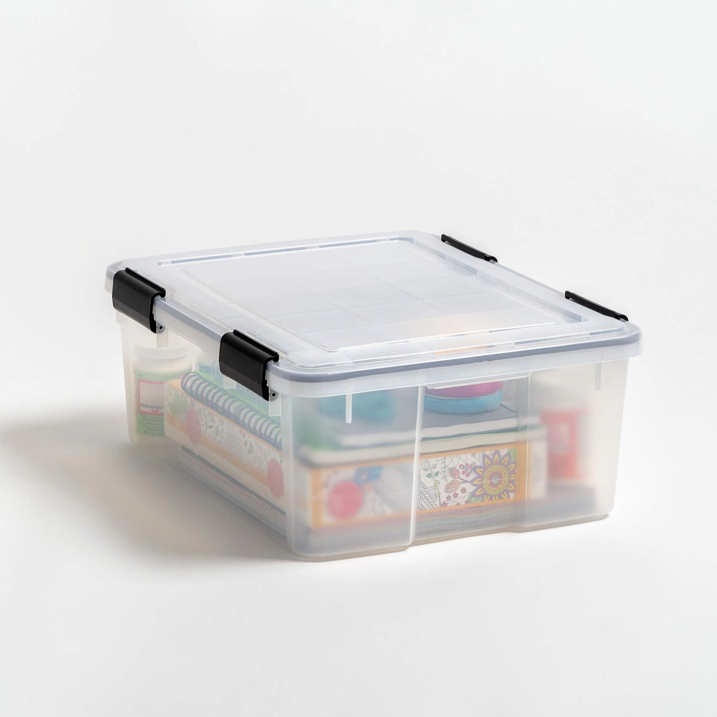IRIS USA 30.6 Quart WEATHERPRO Plastic Storage Box with Durable Lid and Seal and Secure Latching Buckles, 6 Pack, Weathertight, Keep Pest Dust…