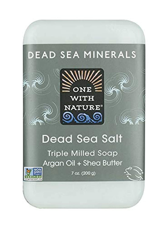 One With Nature Dead Sea Mineral Soap, Dead Sea Salt, 7-Ounces (Pack of 6) Beauty & Personal Care One With Nature