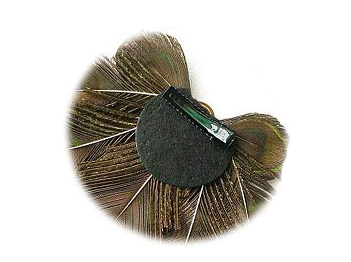 Women Bohemian Peacock Feather Hair Clip Hair Pin Elegant Fascinator Wedding Dance Party Headdress Headwear Hair Accessory Sequined Showgirl Headpiece