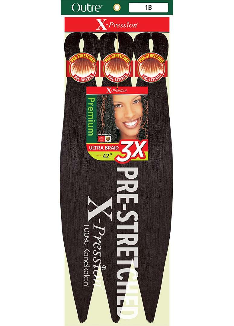 Outre X-Pression Braid Pre Stretched Braid 42" 3X (3 Pack, Purple) Beauty and Personal Care Outre Default Title