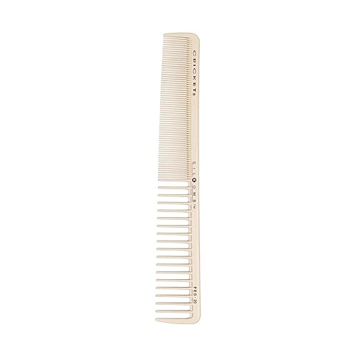 Cricket Silkomb Pro-20 All Purpose Hair Cutting Comb - Silicone-Injected, Seamless Teeth with Dual Tooth Pattern for Precision Cutting, Styling, Ideal