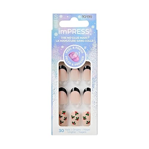 imPRESS Holiday Press On Nails - Soft Glowing Snow Beauty & Personal Care imPRESS