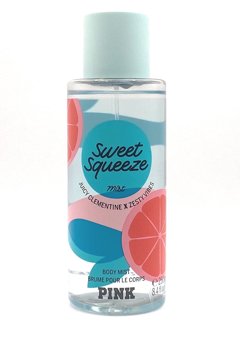 Victoria's Secret Pink Squeet Squeeze Scented Body Mist Juicy Clementine x Zesty Vibes 8.4 Ounce Spray