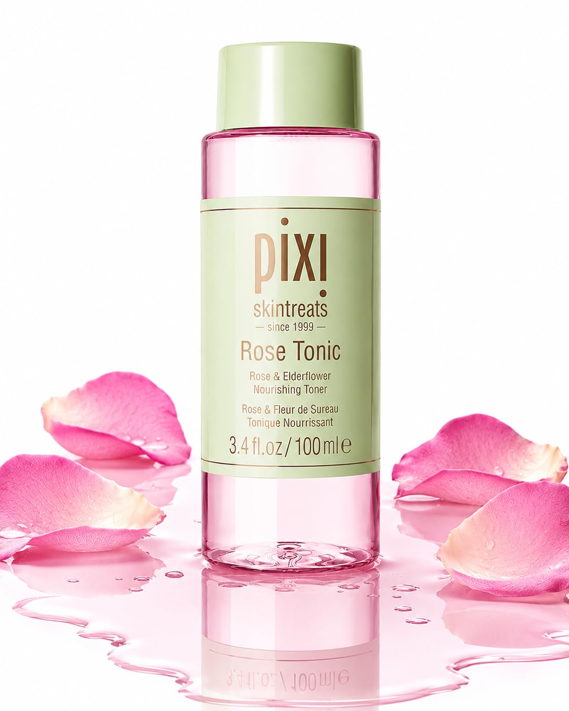 Pixi Rose Tonic Rose Hydrosol Toner Hydrates Skin, Minimize Redness, Rehydrates and Replenishes, 100mL/ 3.4 fl oz