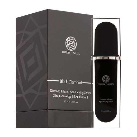 Forever Flawless Black Diamond Infused Age Defying Serum Designed for Anti Wrinkle, Anti Aging, Gentle Exfoliating for Women, Young Again Facial