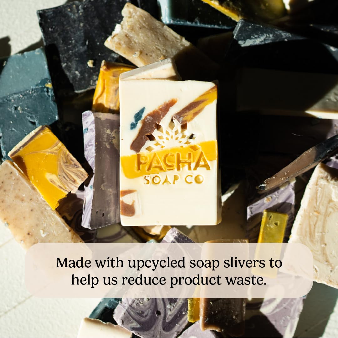 Pacha Soap Co. Pachafetti Bar Soap, Lemongrass & Peppermint Scent - Handcrafted Soap, Hydrating & Moisturizing, Artisanal Face Wash, Hand Cleanser
