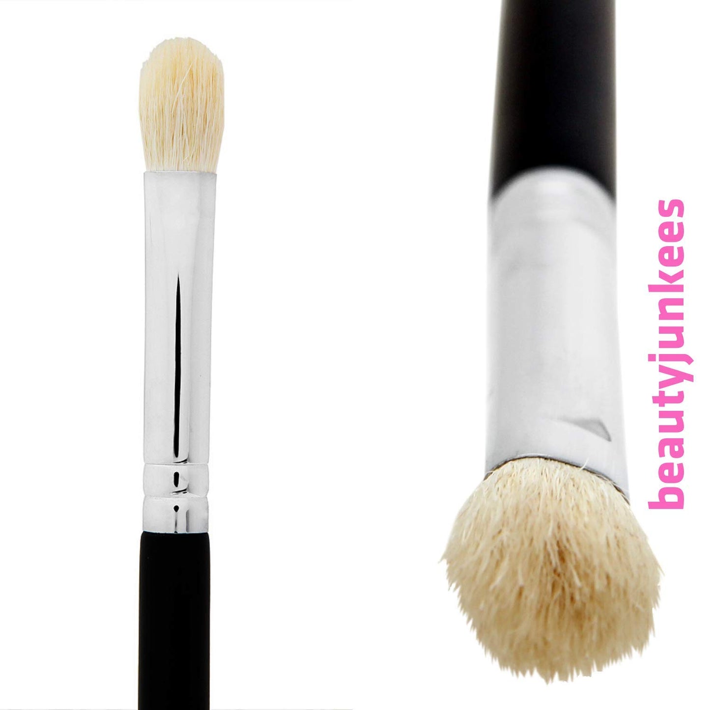 Tapered Blending Eyeshadow Makeup Brush - Beauty Junkees Professional Eye Shadow Blender Make Up Brush, Soft Firm Natural Hair Bristles for Precision