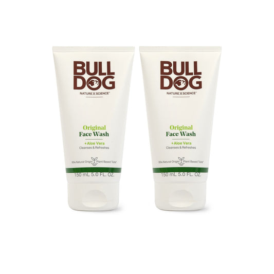 Bulldog Mens Skincare and Grooming Original Face Wash, 5 Ounce - Pack of 2