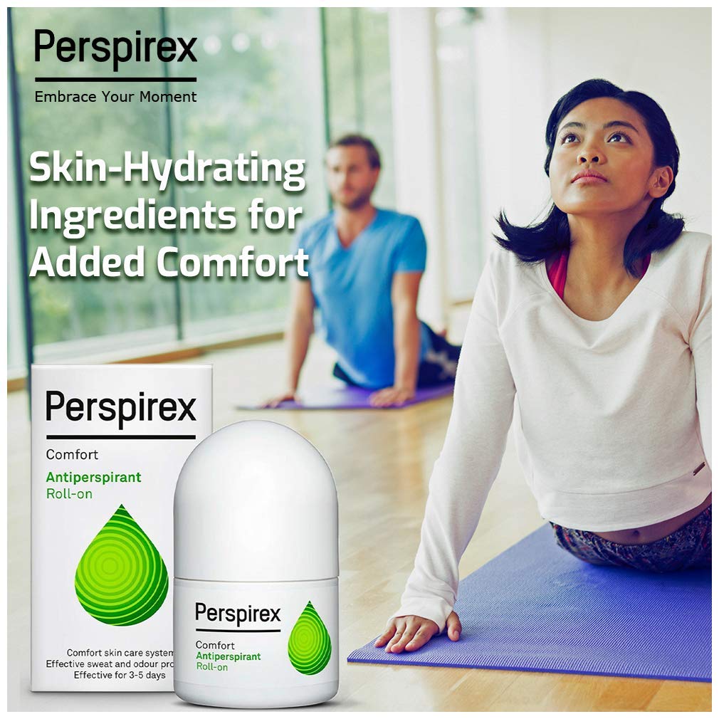 Perspirex Comfort Antiperspirant for Men and Women - Roll On Deodorant for Protection Against Sweat and Odour (2-Pack) Beauty and Personal Care PERSPIREX