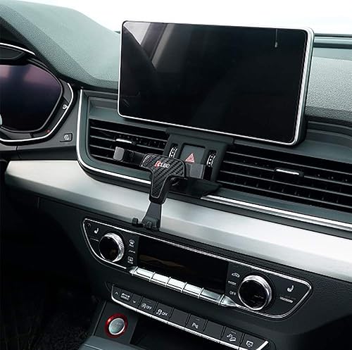 BEERTE Phone Holder fit for Audi Q5 2018-2024 Audi SQ5 2018-2024 Adjustable Air Vent Car Dashboard Cell Phone Mount Carbon Fiber Pattern Phone Mount…