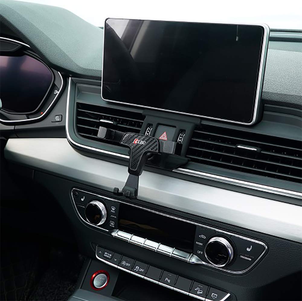 BEERTE Phone Holder fit for Audi Q5 2018-2024 Audi SQ5 2018-2024 Adjustable Air Vent Car Dashboard Cell Phone Mount Carbon Fiber Pattern Phone Mount…
