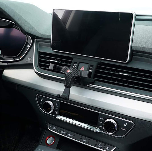 BEERTE Phone Holder fit for Audi Q5 2018-2024 Audi SQ5 2018-2024 Adjustable Air Vent Car Dashboard Cell Phone Mount Carbon Fiber Pattern Phone Mount…