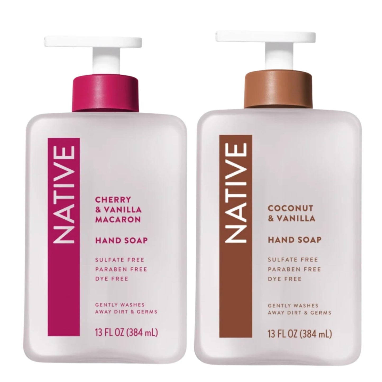 Native Hand Soap Set, Cherry & Vanilla Macaron and Coconut & Vanilla, Sulfate-Free, 13 Fl Oz, 2-Pack Beauty & Personal Care Native