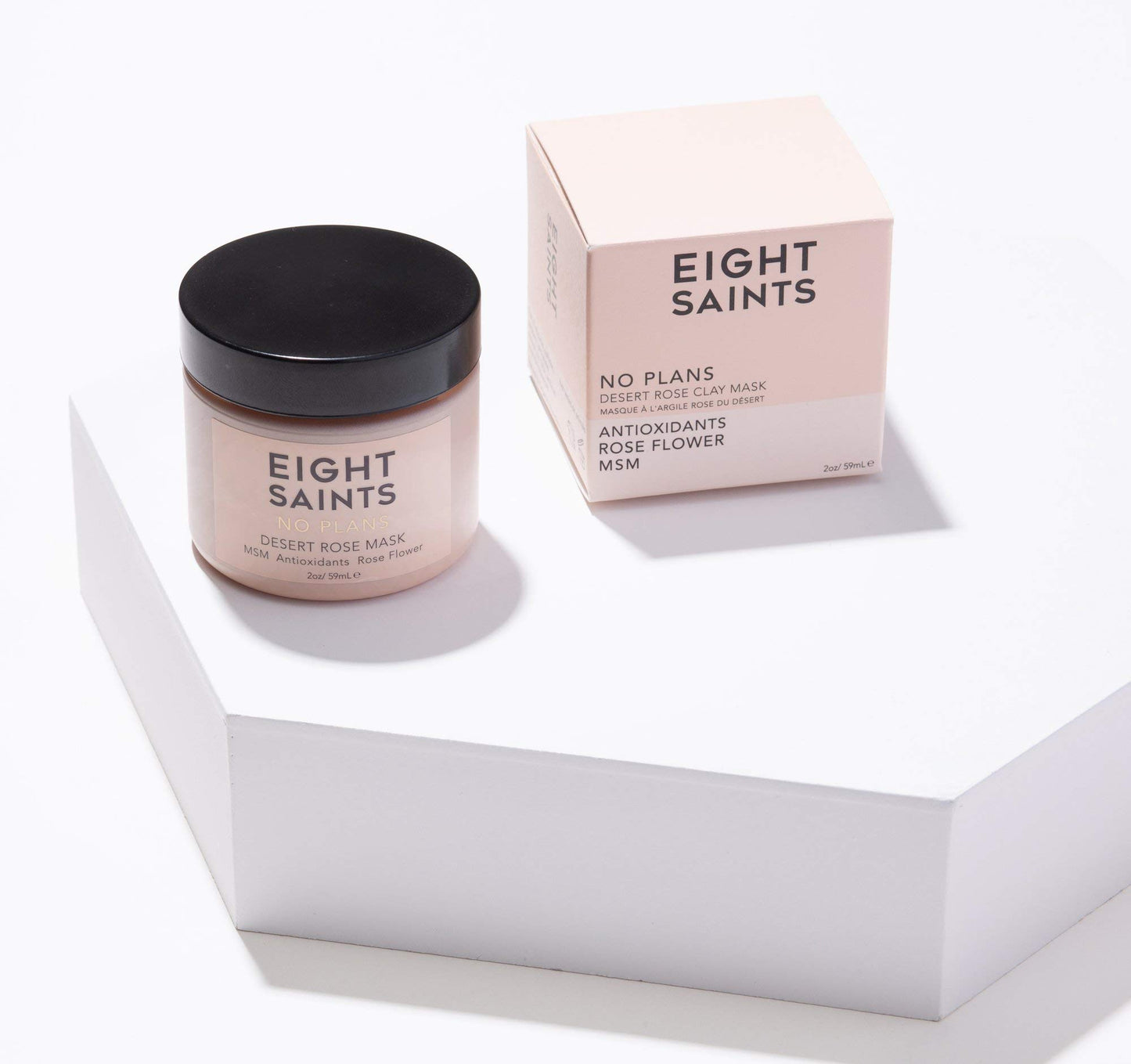 Eight Saints No Plans Clay Face Mask Skin Care Product, Natural and Organic Pore Reducing Clay Facial Mask to Remove Blemishes, Acne, Oil,