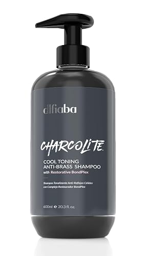Charcolite Cool Toning Shampoo 20.3oz | Natural Anti-Yellow Shampoo with Activated Charcoal & Graphite | For Blonde, Bleached, Grey or Platinum Hair |