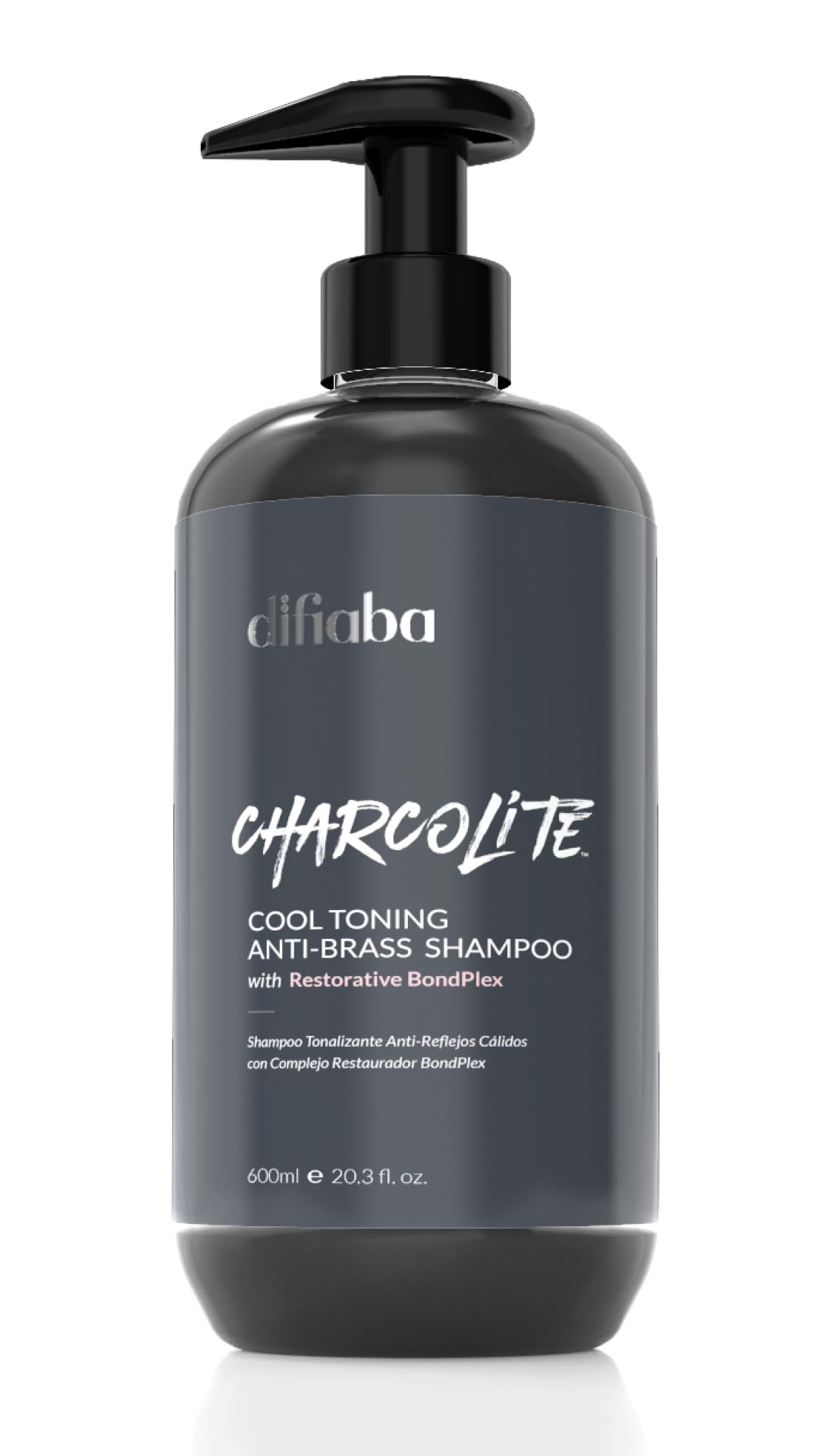 Charcolite Cool Toning Shampoo 20.3oz | Natural Anti-Yellow Shampoo with Activated Charcoal & Graphite | For Blonde, Bleached, Grey or Platinum Hair |